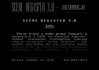 Scene Register 3.0 - Informacja