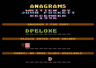 Anagrams ver. 3