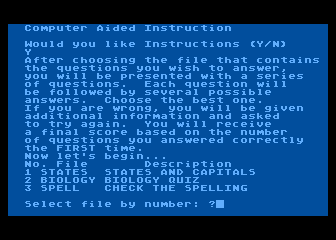 Computer Aided Instruction