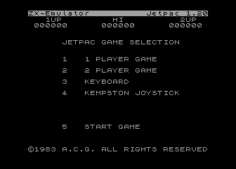 ZX-Emulator: Jetpac 1.20