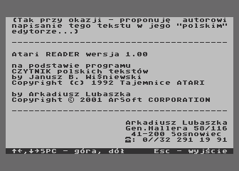 Atari Reader 1.00