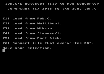 Jon.C's Autoboot File To DOS Converter