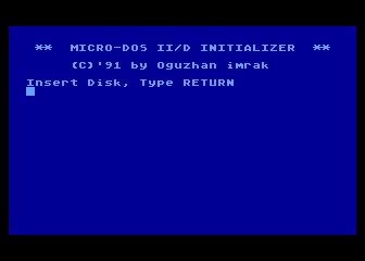 Micro-DOS II/D Initializer