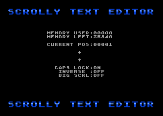 Scrolly Text Editor
