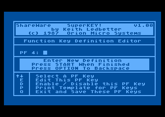SuperKEY! Function Key Definition Editor