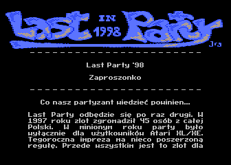 Last Party '98 Invitation