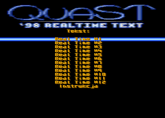 QuaST '98 Real-time Text