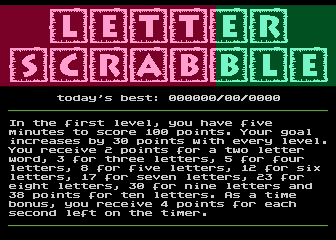 Letter Scrabble