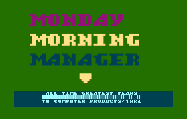 Monday Morning Manager