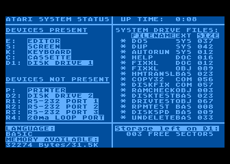 Atari System Status
