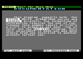 Disk Label